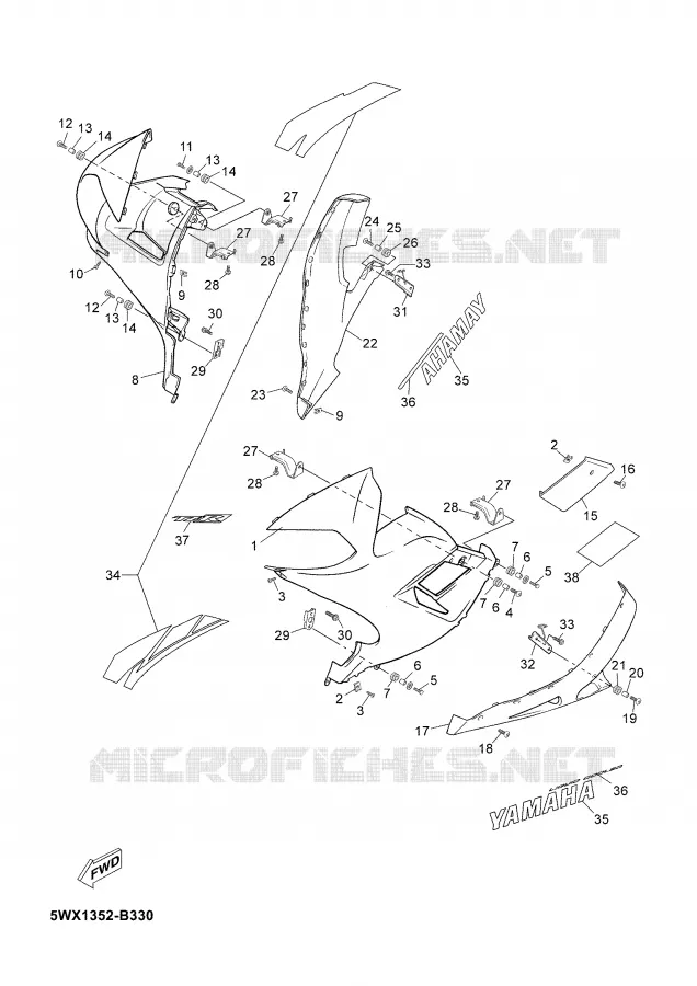 CARENAGES 2 Yamaha MOTO 50 2003 TZR  TZR50