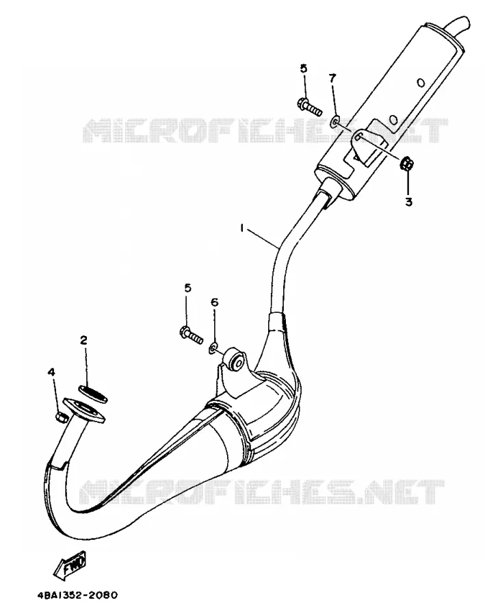 ECHAPPEMENT Yamaha MOTO 80 1992 TZR  TZR80RR