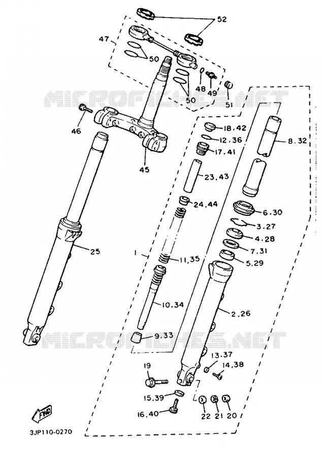 FOURCHE Yamaha MOTO 1200 1990 VMAX  V-MAX12