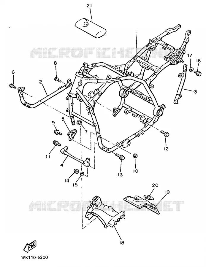 CADRE Yamaha MOTO 1200 1992 VMAX  V-MAX12