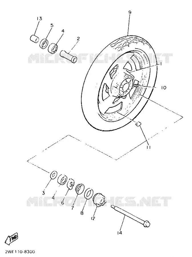 ROUE AVANT Yamaha MOTO 1200 1992 VMAX  V-MAX12