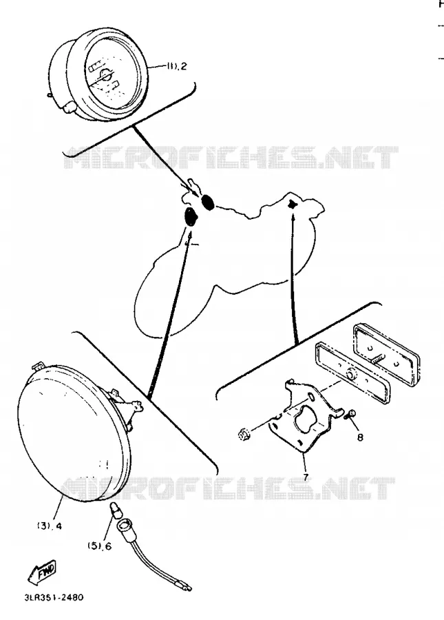 PIÈCES OPTIONNELLES - ELECTRIQUE Yamaha MOTO 1200 1992 VMAX  V-MAX12