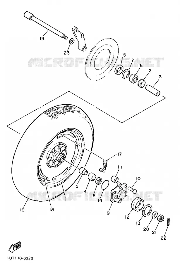 ROUE ARRIERE Yamaha MOTO 1200 1993 VMAX  V-MAX12