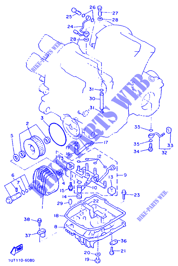FILTRE A HUILE pour Yamaha VMX12 de 1993