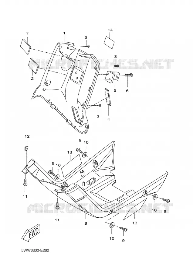 PROTEGE JAMBES Yamaha SCOOTER 50 2008 BW'S  CW50L