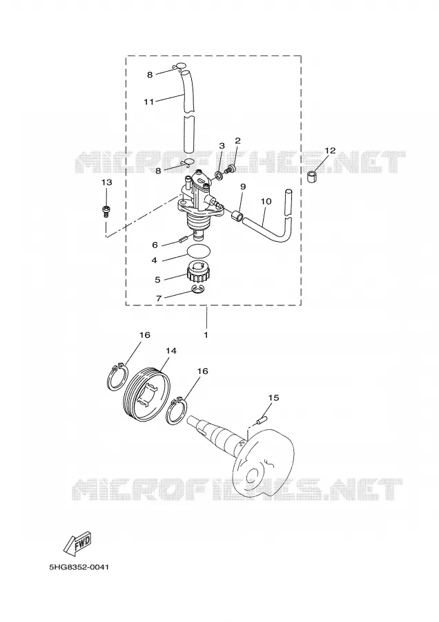 POMPE A HUILE Yamaha SCOOTER 50 2003 BW'S  CW50N