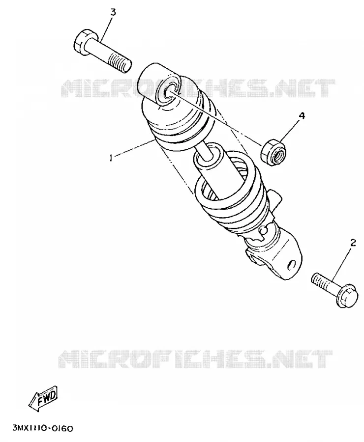 AMORTISSEUR ARRIERE Yamaha SCOOTER 50 1995 BOOSTER  CW50R