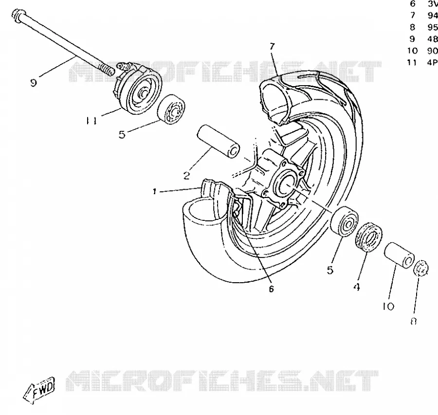 ROUE AVANT Yamaha SCOOTER 50 1995 BOOSTER  CW50RS