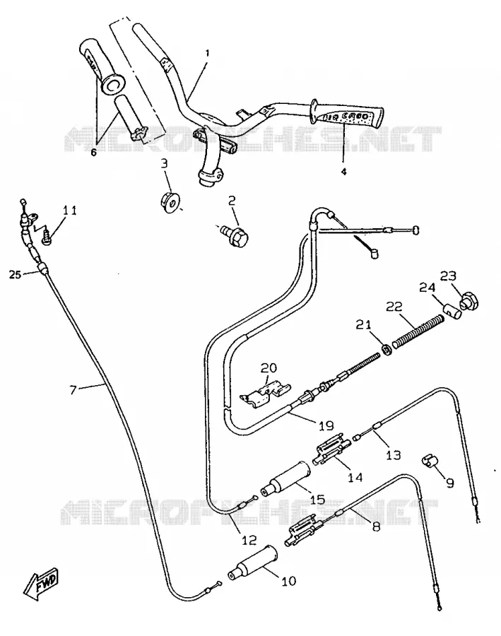 GUIDON ET CABLES Yamaha SCOOTER 50 1996 NEXT GENERATION  CW50RS