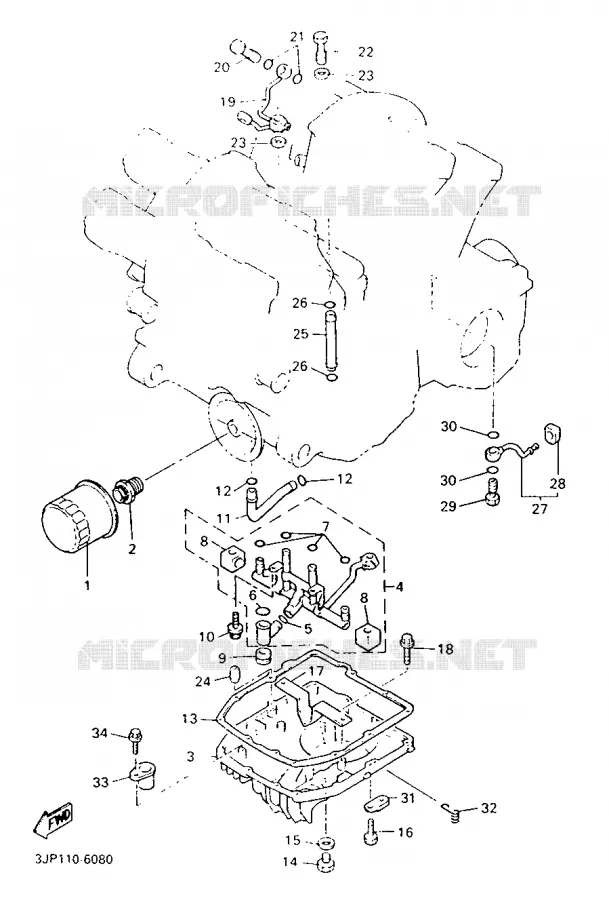 FILTRE A HUILE Yamaha MOTO 1200 1996 VMAX  V-MAX12