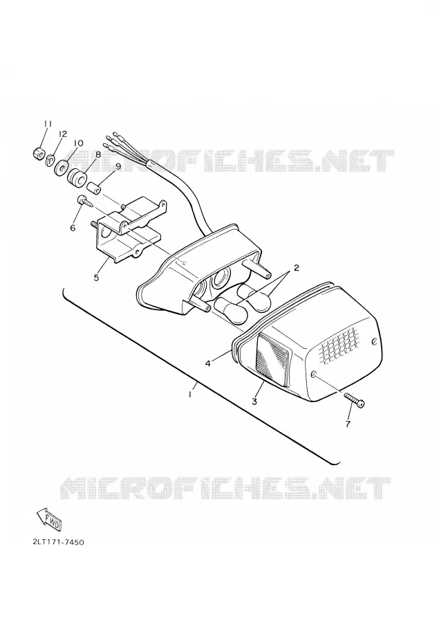FEU ARRIERE Yamaha MOTO 1200 2001 VMAX  VMX12