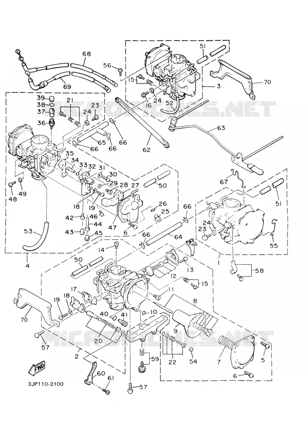 CARBURATEUR Yamaha MOTO 1200 2001 VMAX  VMX12