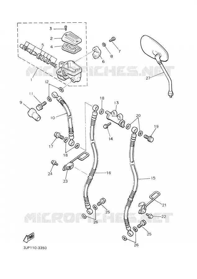 MAITRE CYLINDRE AVANT Yamaha MOTO 1200 2002 VMAX  VMX12