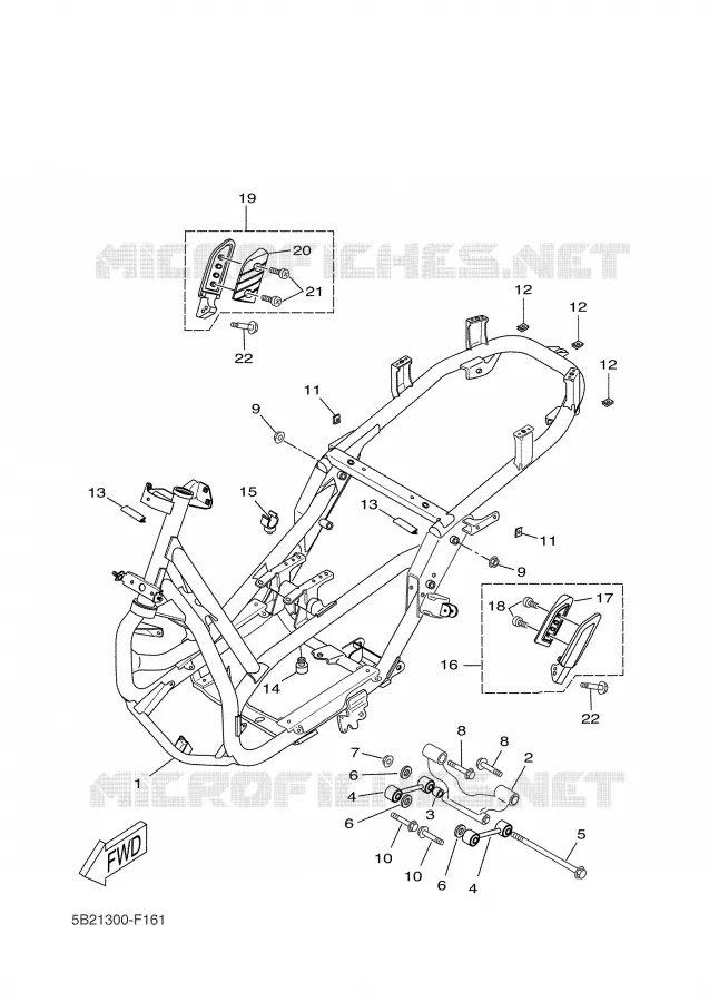 CADRE Yamaha SCOOTER 250 2007 XCITY  VP250