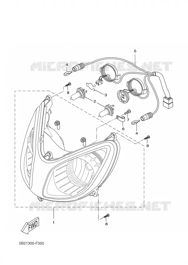PHARE  Yamaha SCOOTER 250 2008 XCITY  VP250