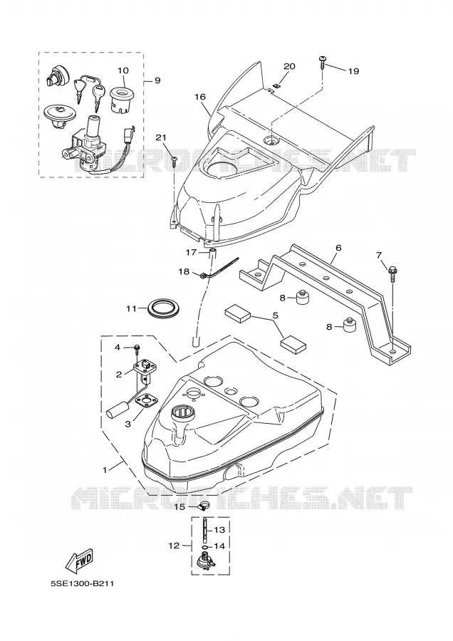 RESERVOIR A ESSENCE Yamaha SCOOTER 300 2002 VERSITY  VP300