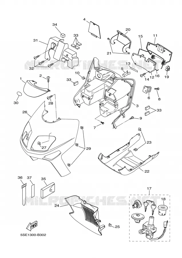 PROTEGE JAMBES Yamaha SCOOTER 300 2002 VERSITY  VP300