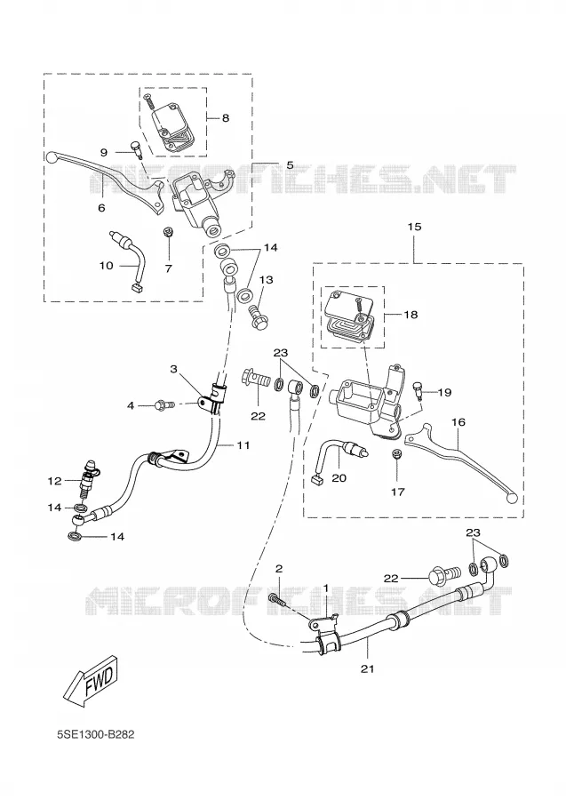 MAITRE CYLINDRE DE FREIN  Yamaha SCOOTER 300 2004 VERSITY  VP300 VERSITY