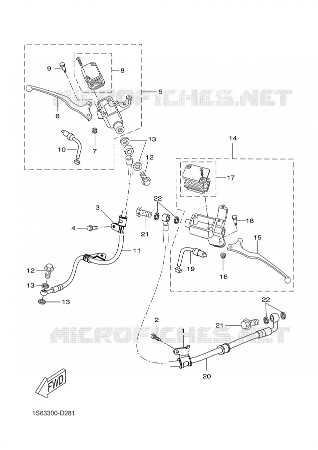 MAITRE CYLINDRE DE FREIN  Yamaha SCOOTER 300 2005 VERSITY  VP300 VERSITY
