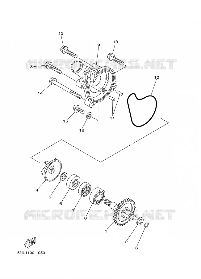 POMPE A EAU / DURITES Yamaha MOTO 250 2002 WRF  WR250F