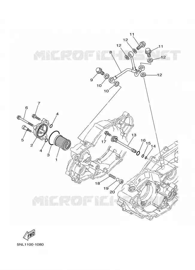 FILTRE A HUILE Yamaha MOTO 250 2002 WRF  WR250F
