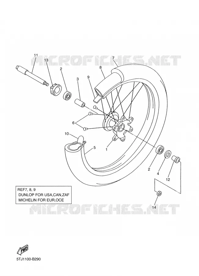 ROUE AVANT Yamaha MOTO 250 2003 WRF  WR250F