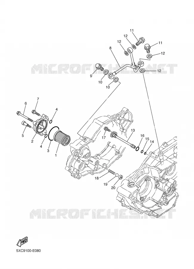 FILTRE A HUILE Yamaha MOTO 250 2007 WRF  WR250F