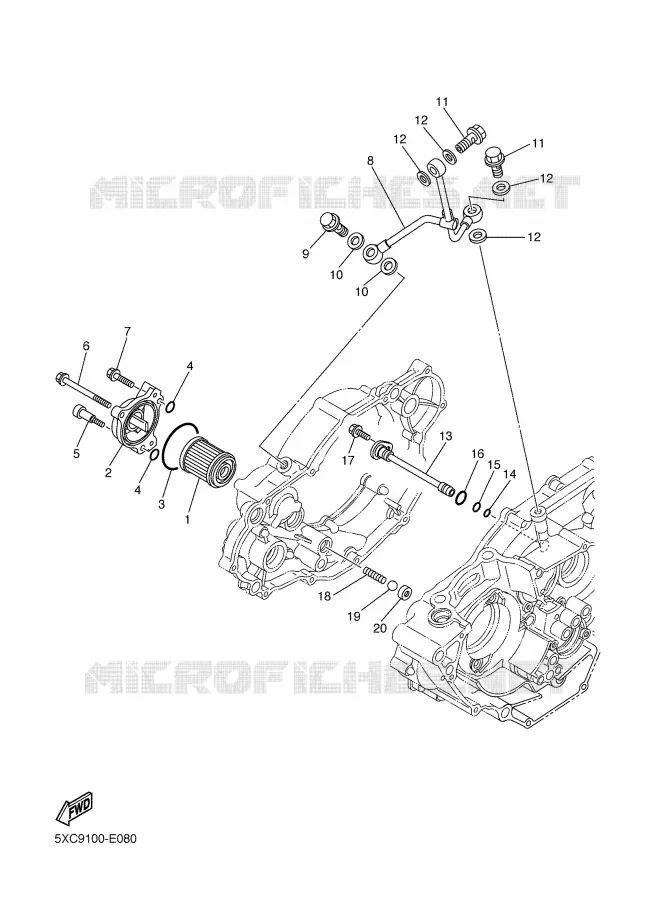 FILTRE A HUILE Yamaha MOTO 250 2008 WRF  WR250F