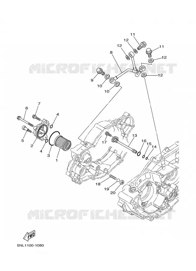 FILTRE A HUILE Yamaha MOTO 250 2003 WRF  WR250FR