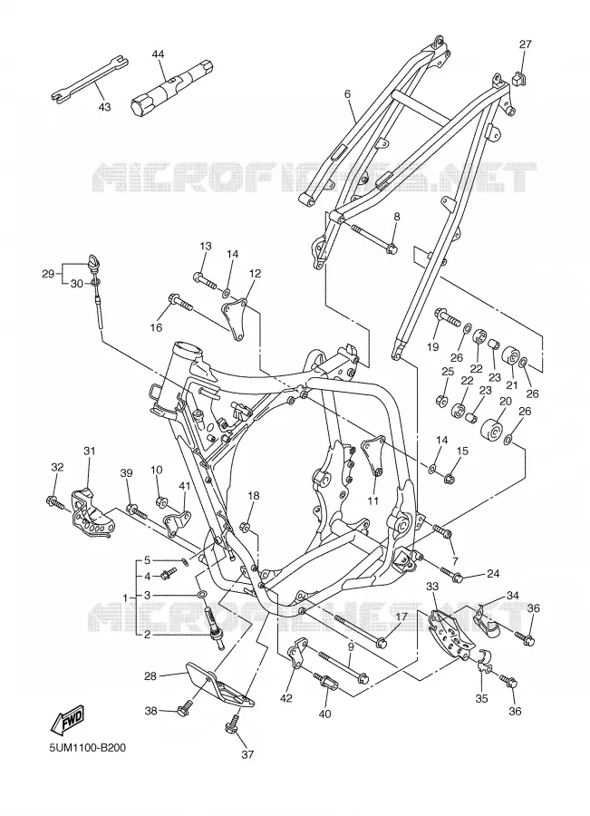 CADRE Yamaha MOTO 250 2003 WRF  WR250FR