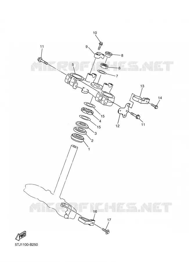 DIRECTION Yamaha MOTO 250 2003 WRF  WR250FR