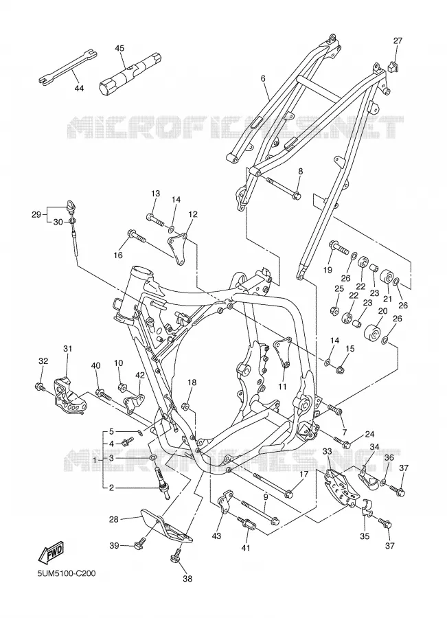 CADRE Yamaha MOTO 250 2004 WRF  WR250FS