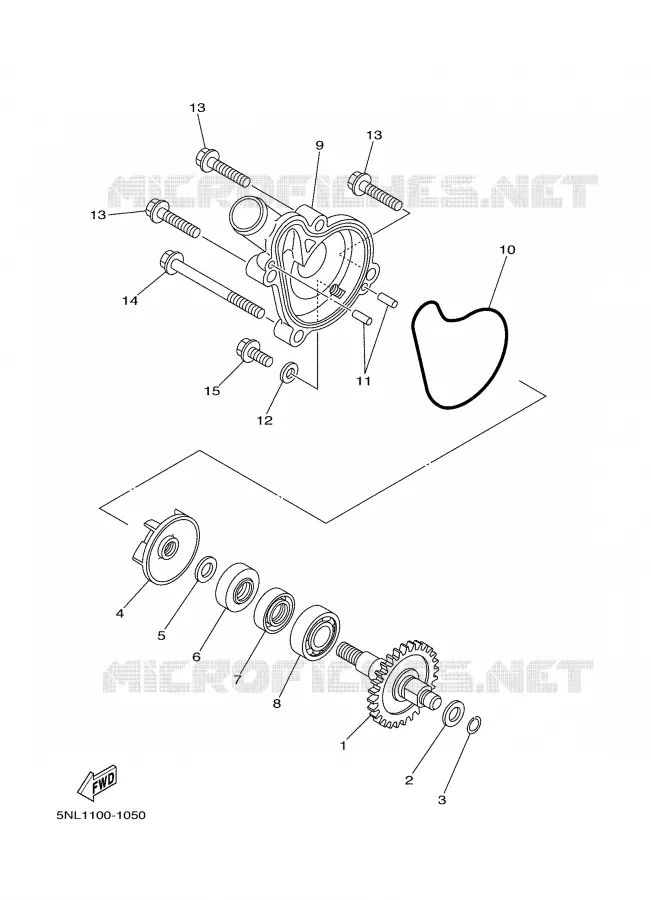 POMPE A EAU / DURITES Yamaha MOTO 250 2004 WRF  WR250FS