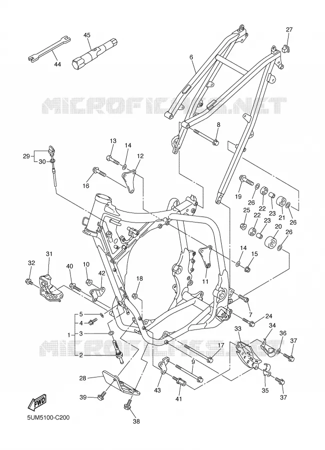 CADRE Yamaha MOTO 250 2004 WRF  WR250FS