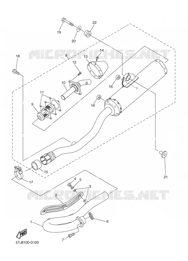 ECHAPPEMENT Yamaha MOTO 250 2005 WRF  WR250FT