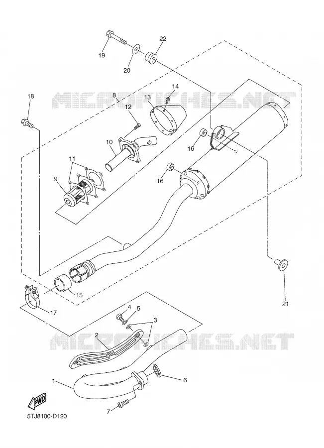 ECHAPPEMENT Yamaha MOTO 250 2006 WRF  WR250FV
