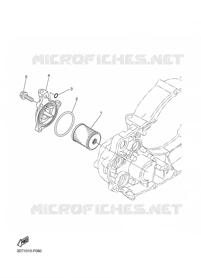 FILTRE A HUILE Yamaha MOTO 250 2008 WRX  WR250XX