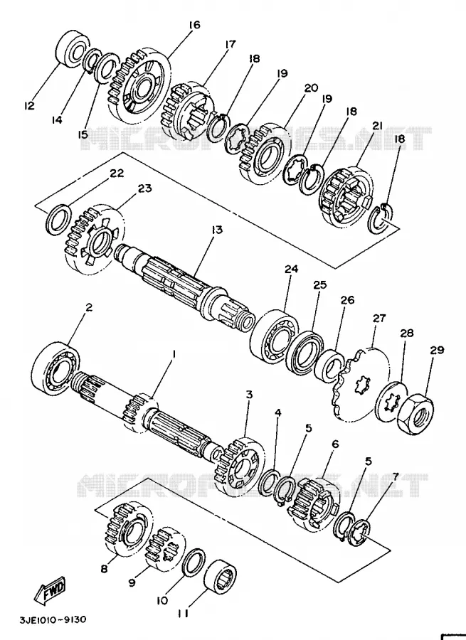 TRANSMISSION Yamaha MOTO 250 1993 WRZ  WR250Z