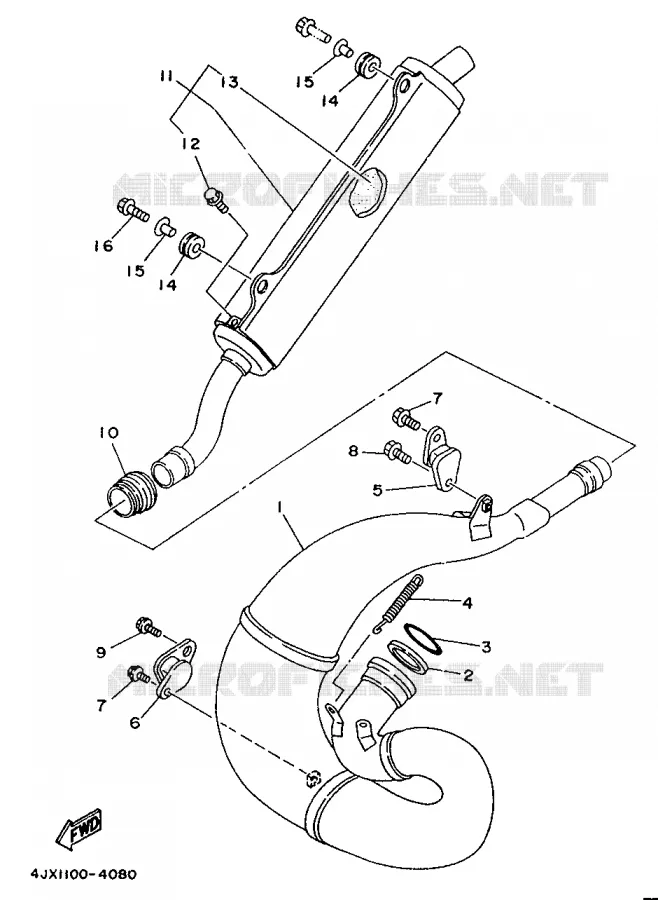 ECHAPPEMENT Yamaha MOTO 250 1995 WRZ  WR250Z