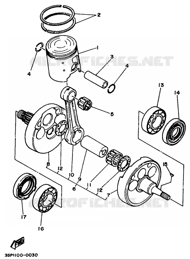 ARBRE A CAMES / CHAINE DE DISTRIBUTION Yamaha MOTO 250 1996 WRZ  WR250Z