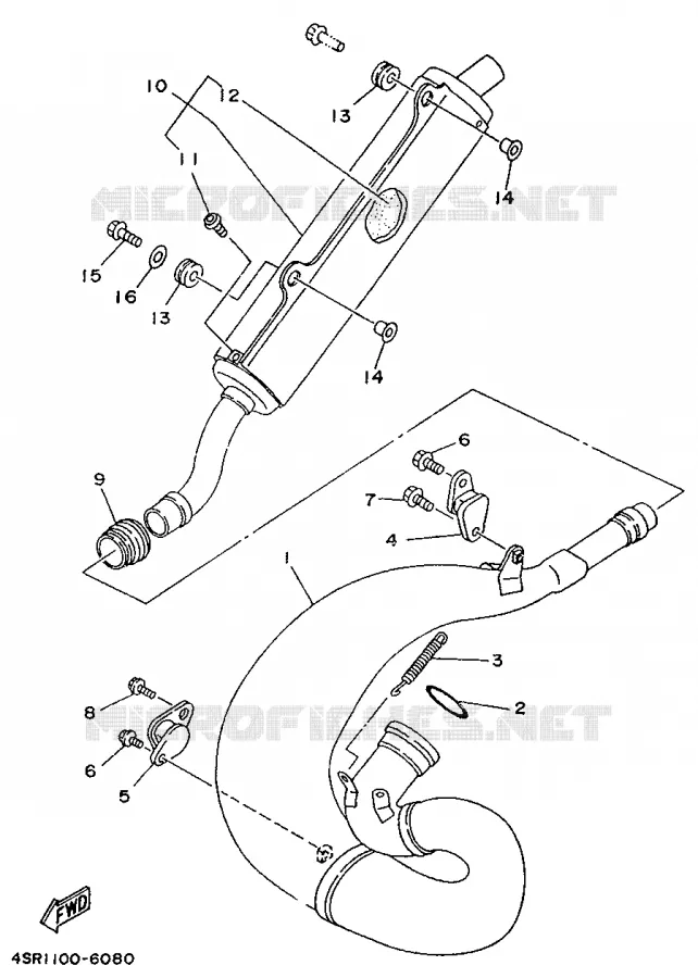 ECHAPPEMENT Yamaha MOTO 250 1997 WRZ  WR250Z