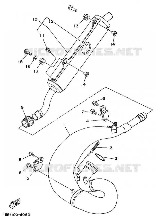 ECHAPPEMENT Yamaha MOTO 250 1997 WRZ  WR250Z