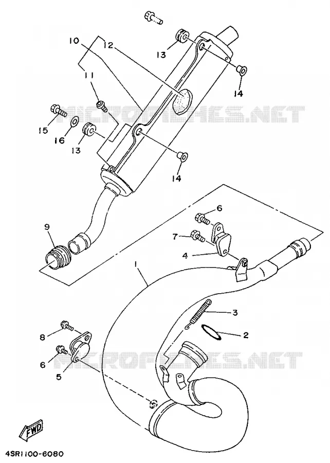 ECHAPPEMENT Yamaha MOTO 250 1997 WRZ  WR250Z