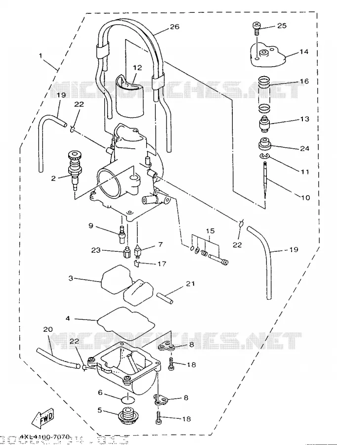 CARBURATEUR Yamaha MOTO 250 1997 WRZ  WR250Z