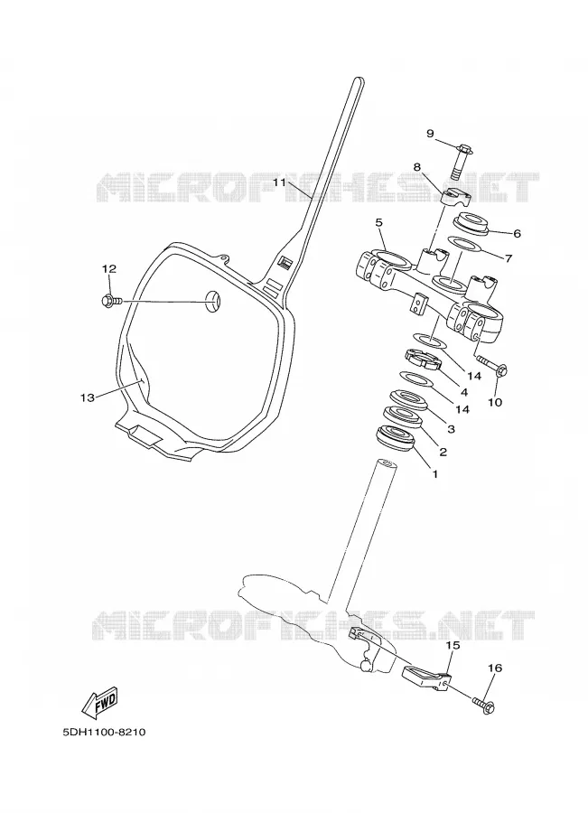 DIRECTION Yamaha MOTO 250 1998 WRZ  WR250Z'98