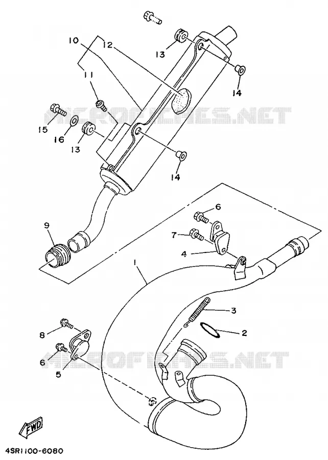 ECHAPPEMENT Yamaha MOTO 250 1997 WRZ  WR250ZJ