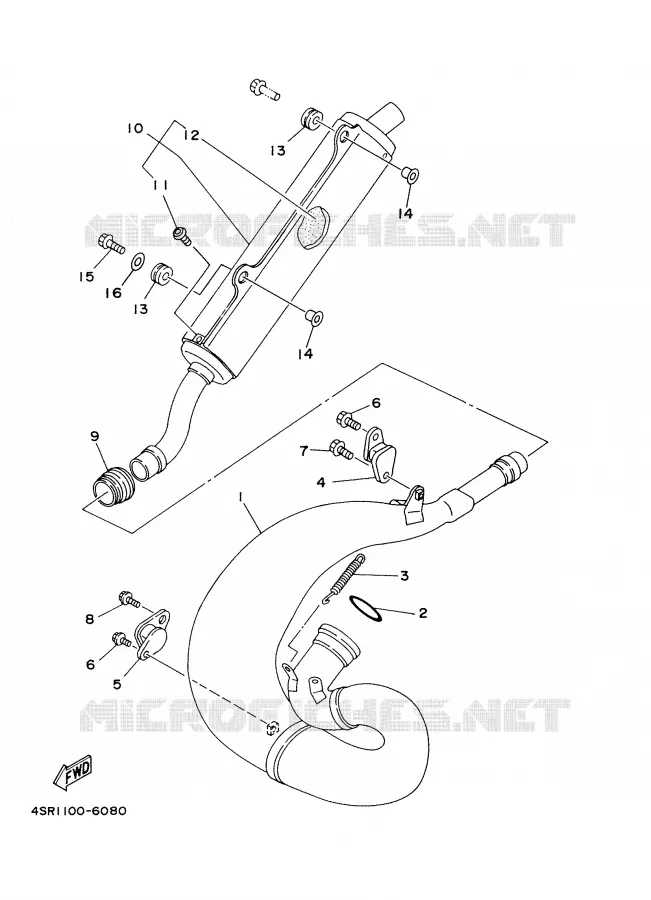 ECHAPPEMENT Yamaha MOTO 250 1998 WRZ  WR250ZK