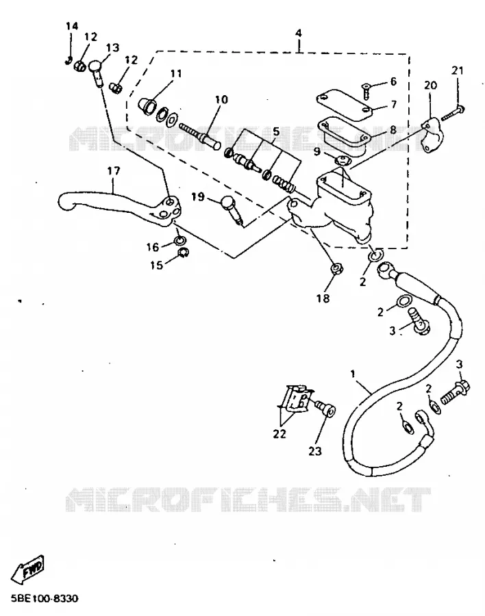 MAITRE CYLINDRE AVANT Yamaha MOTO 400 1998 WRF  WR400F