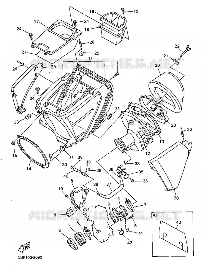 ADMISSION Yamaha MOTO 400 1998 WRF  WR400F
