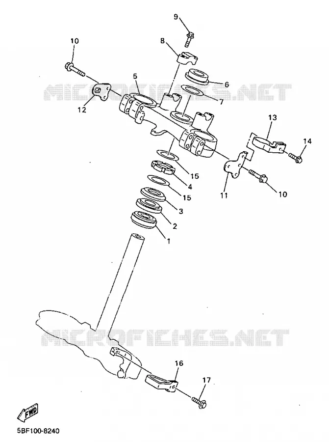 DIRECTION Yamaha MOTO 400 1998 WRF  WR400F
